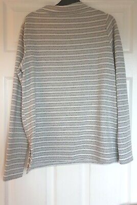 Great Condition Atmosphere Grey Stripe Long Sleeved Top Size 10