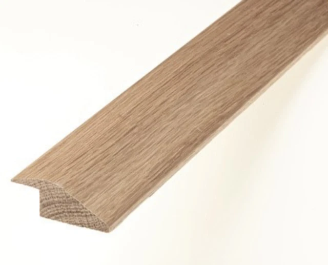 7MM UNFINISHED SOLID Oak Ramp For Wood Floors Trim Door Threshold Bar Reducer UK 38.89