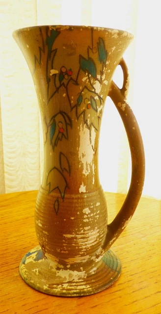 Vintage Retro Shabby Chic Hour Glass Vase Jug Urn Blythe Wilton Pottery Art Deco