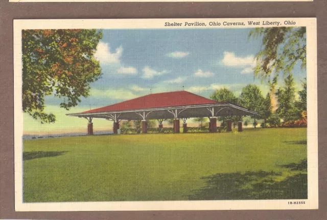 Vintage Postcard Unused Pavillion Caverns West Liberty Ohio