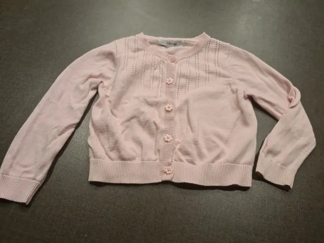 bambina 2-3 anni maglia rosa pallido giacca cardigan blazer maglione festa bolero next d