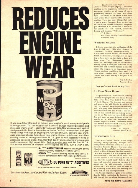 Dupont Motor Oil/Paul Jones Whiskey 8.5x11 Vintage Paper Print Ad