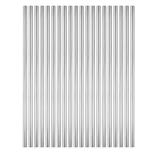 100mm x 3mm（3.94"X1/8"） 304 Stainless Steel Solid Rods Bar - Pack of 20
