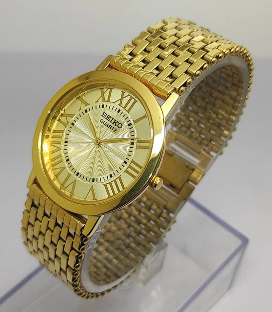 Montre-bracelet Vintage RELIANCE Fabriquée Au Japon - Mécanique à Remontage, Boîtier Plaqué Or 35 Mm, Occasion