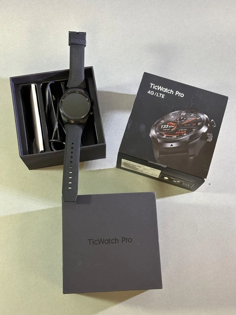 NEW TicWatch Pro 4G LTE Verizon Cellular Smartwatch GPS NFC Wear OS WF11026V