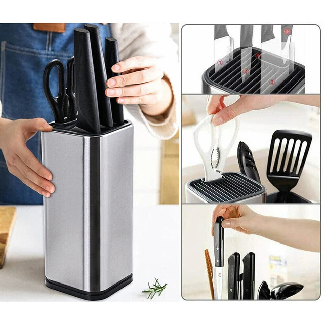 Bloque de cuchillo de cocina soporte de cuchillo moderno para secado rápido y ventilación DE