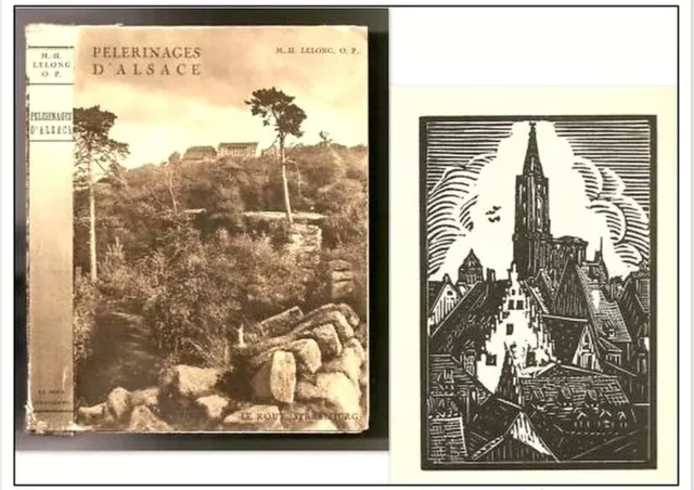 PELERINAGE(S) d’ALSACE Religion Eglise Church gravure engraving JOURNET 1933 !