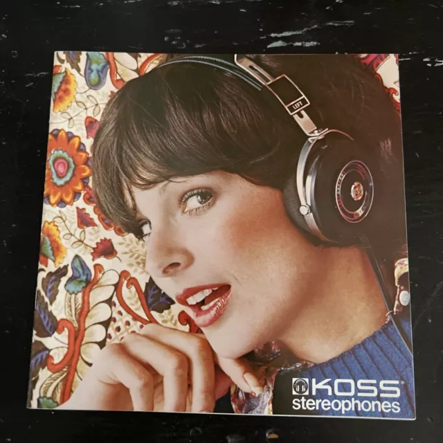 Original Vintage 1970s  KOSS Catalog Stereophones Headphones Brochure