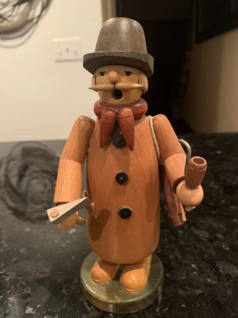 Vintage Lumberjack with wood pile German smoker (incense)