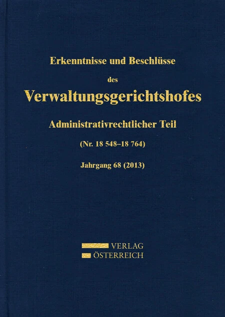 Leopold Bumberger / Erkenntnisse und Beschlüsse des Verwaltungsgerichtshofes