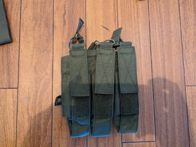 Krydex Triple SMG Magazine Pouch (Olive Green, MP5)