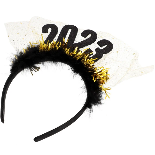 Lot De 4 Bandeaux Nouvel An 2026 – Paillettes, étoiles, Couleurs Festives, Adulte Et Enfant, Pour Fête, Photo, Décoration