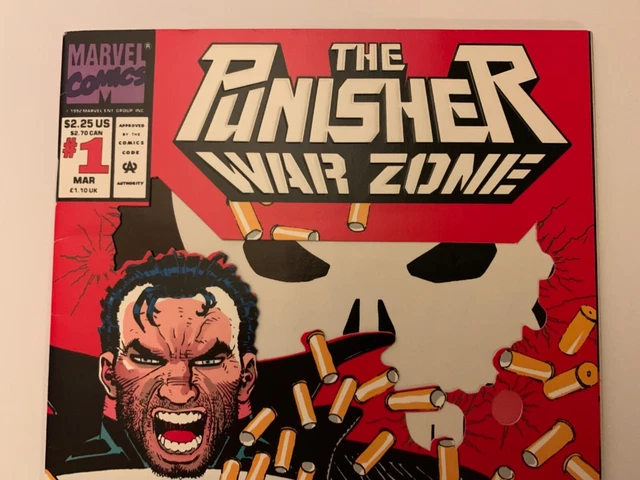 Punisher War Zone #1 (Marvel Comics, 1992) Signed By John Romita, Jr. 2