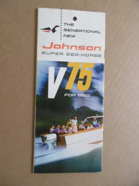 1960 Johnson Sea Horse Outboard Boat Motor Catalog Brochure Vintage Original VG