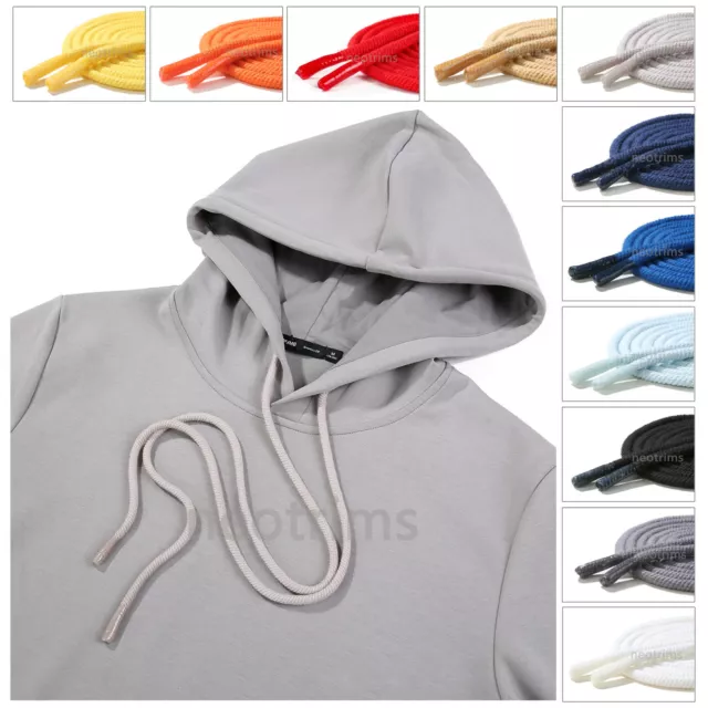 Flat Cotton Drawstring Hoodie String with Stopper Ends,25mm Drawcord  Shoelace 
