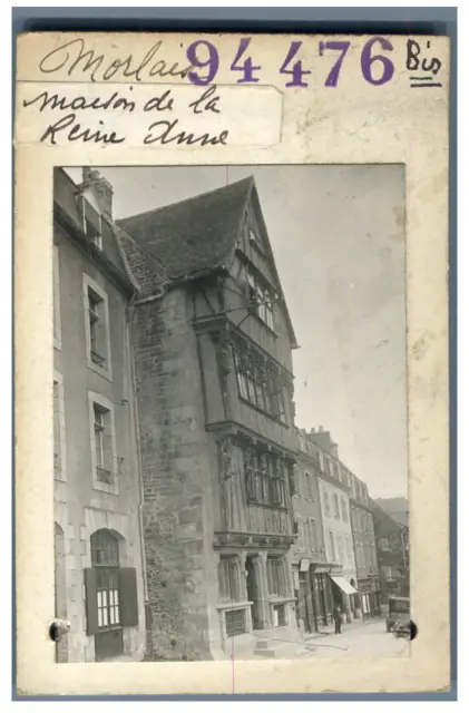 France, Morlaix, Maison de la Reine Anne  Vintage silver print. Provenance Archi