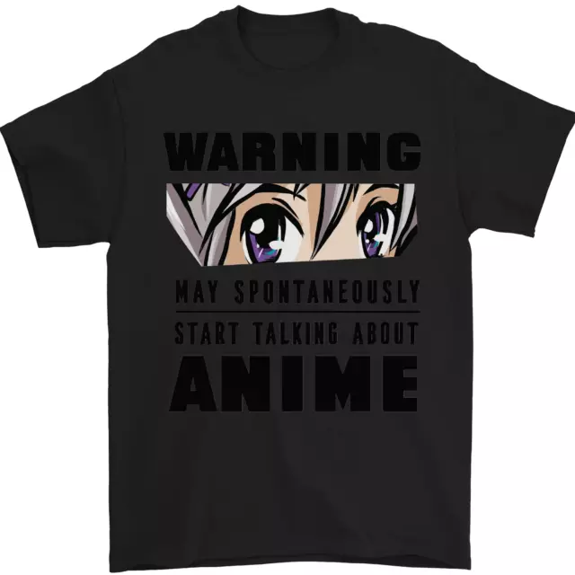 Warning Maggio Start Talking About Anime Divertente Uomo T-Shirt 100% Cotone