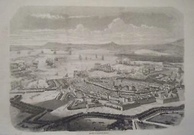 GRAVURE SUR BOIS 19ème VILLE ET PORT DE TOULON