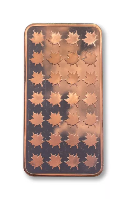 10 oz Copper Bar - Canadian Maple Leaf CMC Mint - 10 Troy Ounces (311 g) Fine Cu 3
