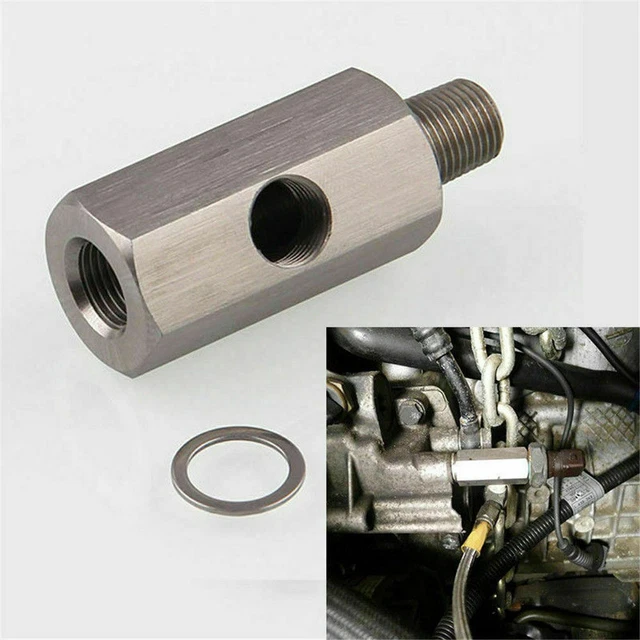 Adaptateur Turbo Pression D'huile - Té 1/8 NPT/M10x1 (acier Inox Adaptateur Turbo Pression D'huile - Té 1/8 NPT/M10x1 (acier Inox