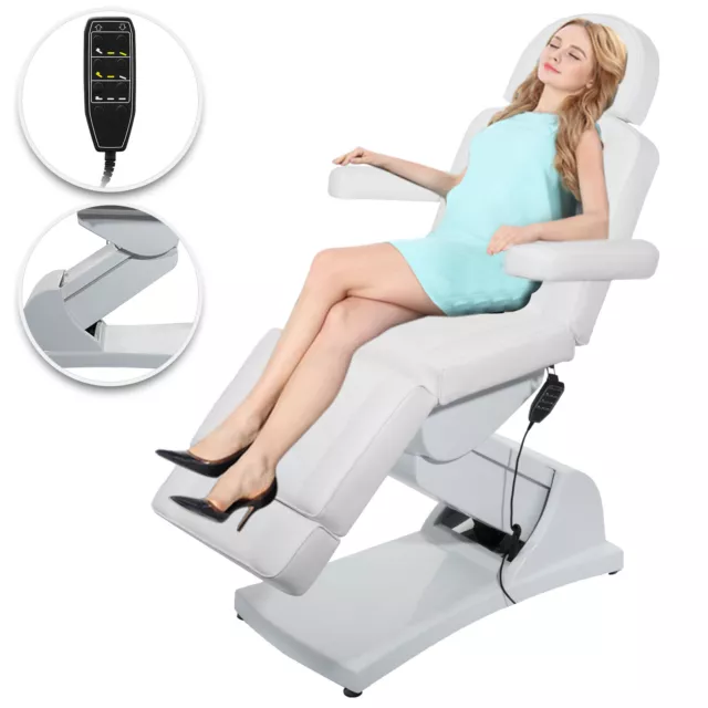 VEVOR Electric Facial Chair Massage Table Bed Salon SPA Therapy 4 Motors White