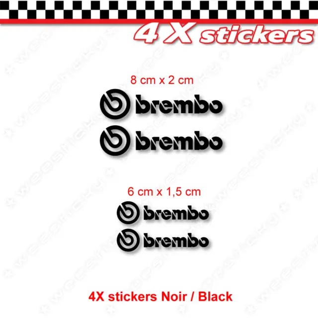 Stickers BREMBO Noir 4 autocollants adhésifs