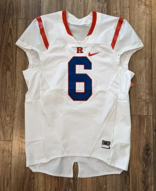 Rutgers Scarlet Knights Nike Game Cut Team Issued On Field Football Jersey #6 42