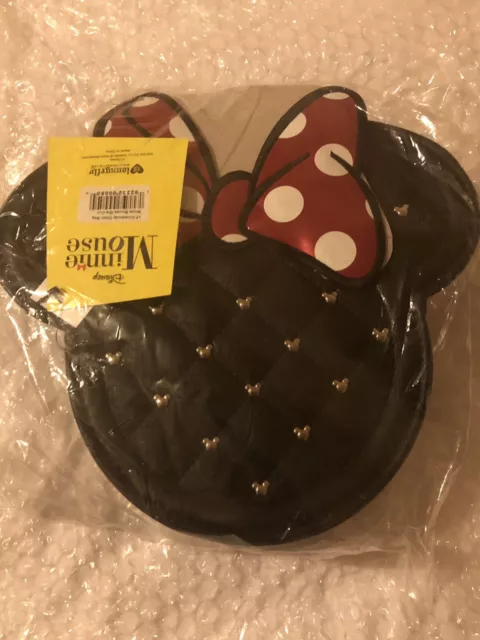 Borsa a mano ufficiale Loungefly Disney Minnie con mouse trapuntata catena