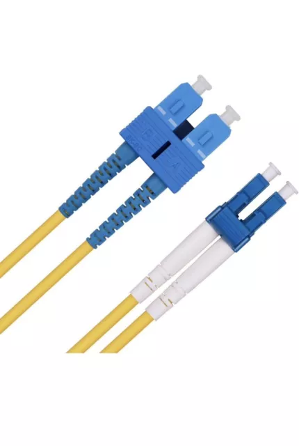 LC to SC Fibre Patch Cable 2m OS1/OS2 Leads Single Mode Duplex 9/125 Fiber Optic