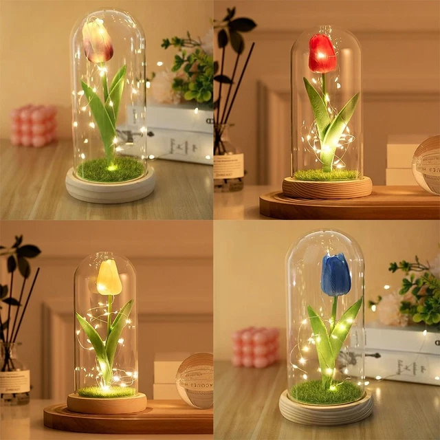LIVING ROOM BEDROOM Ornaments Night Lamp Tulip Night Lights Light Diy