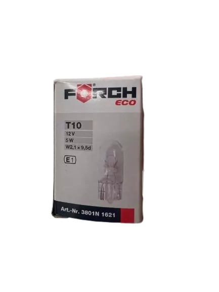 FORCH Ampoules T10 Wedge - 12V - 5W - W2,1 x 9,5d / CAR LIGHT BULBS