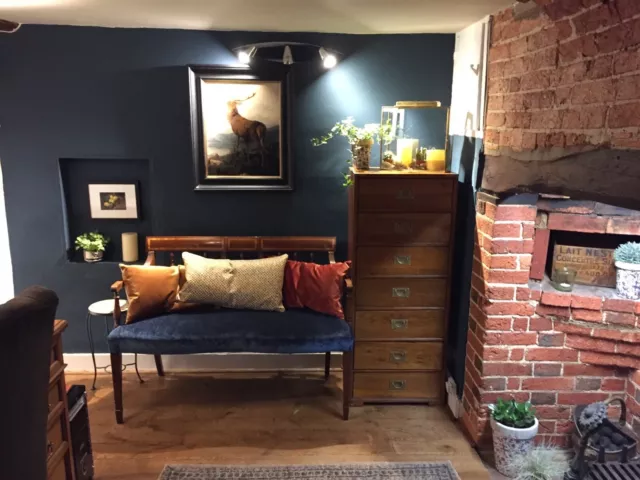 Mid 20th Century Sheraton Style Chair-back Two Seat Mahogany Sofa With Satinwood