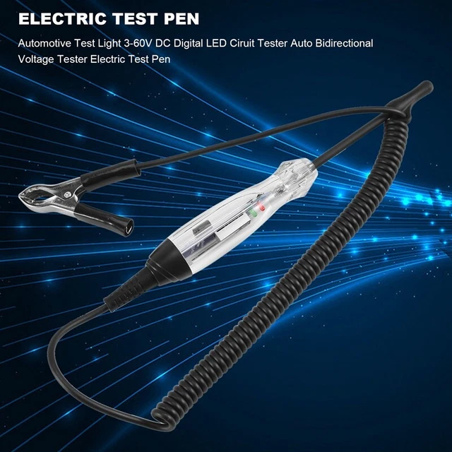 Luce Test Automobile 3-60V DC Tester Chirurgia LED Digitale Auto Bidirezionale D4D3