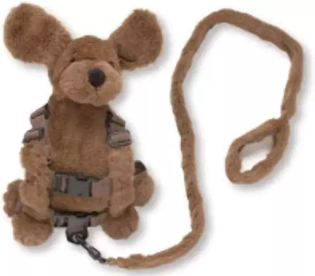 2 in 1 Child Harness Buddy Fluffy Dog, Brown Toddler Leash