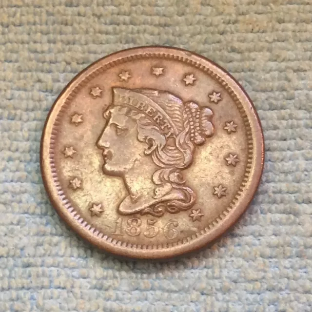 1856 Large Cent Upright 5 High Grade FREE SHiPPING