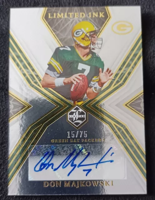 2022 Limited Don Majkowski Auto Limited Ink #15/75 -Green Bay Packers