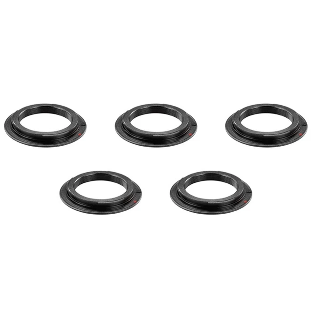 5 x adattatore di montaggio obiettivo metallo nero per obiettivo M42 su fotocamera/WiZ6Z7