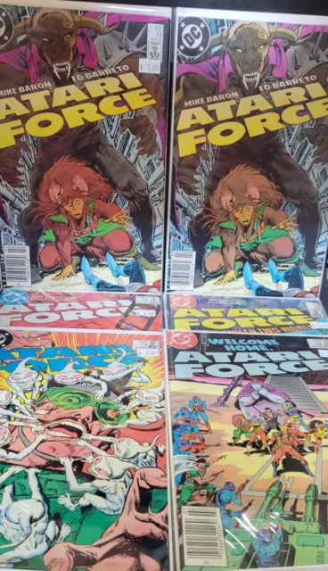 LOT ATARI FORCE COMIC BOOKS DC 1984 1985( 14,14 15, 17, 18, 19) All bag  Boarded