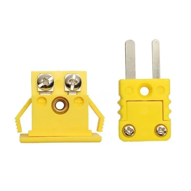 Plug Thermocouple Socket Mini Panel Plastic Shell Thermometer Yellow Alloy