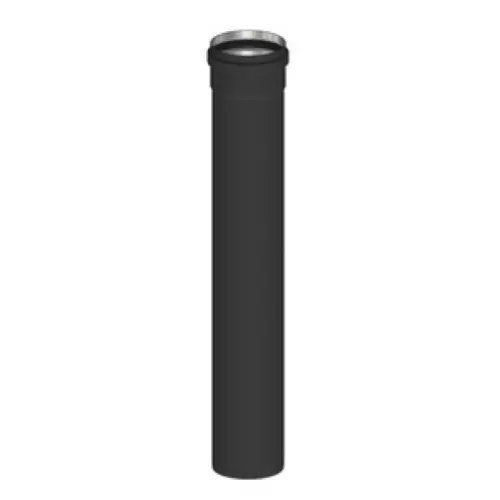 tubo 25 cm per stufa stufe a pellet Ø 80 mm alluminio nero con guarnizione