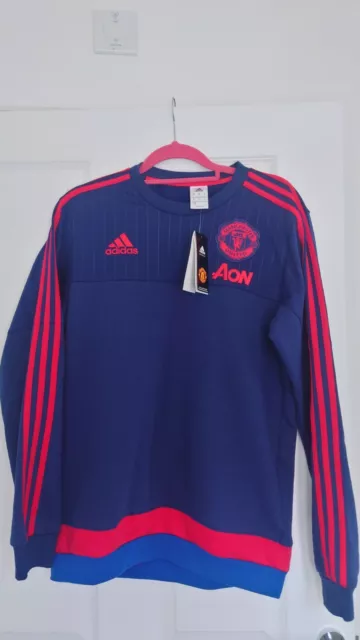 MANU Manchester United MUFC Adidas Originals Top T-Shirt Sweat Shirt Size M BNWT