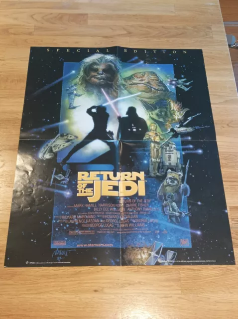Very Rare Autographed Star Wars Return Of The Jedi Special Edition Poster 2002