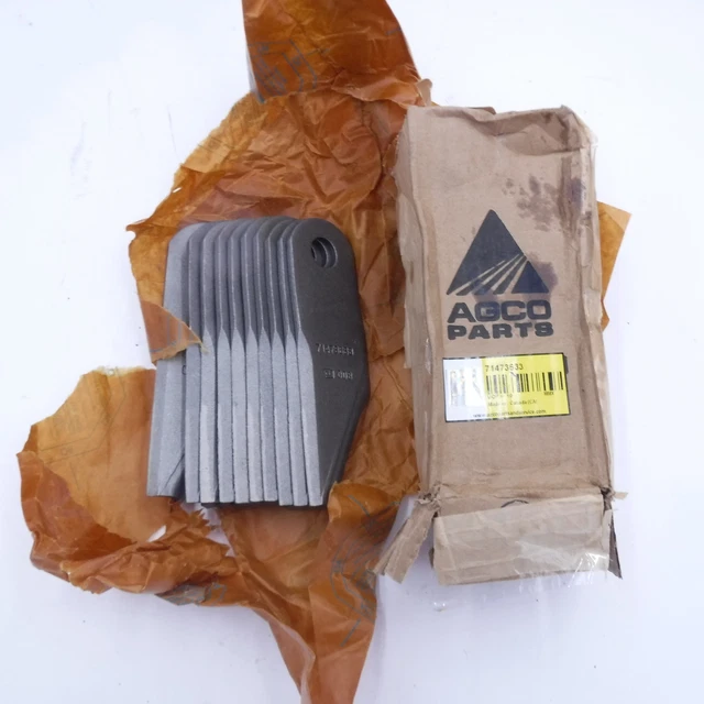 10 Pack AGCO Parts Curved Chipper Knife Left Paddle Blade For Gleaner A66