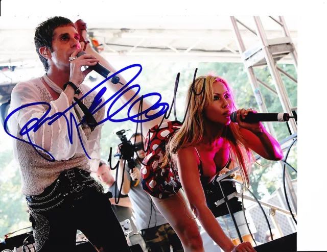 Janes Addiction Perry And Etty Farrell Signed In Concert 8X10