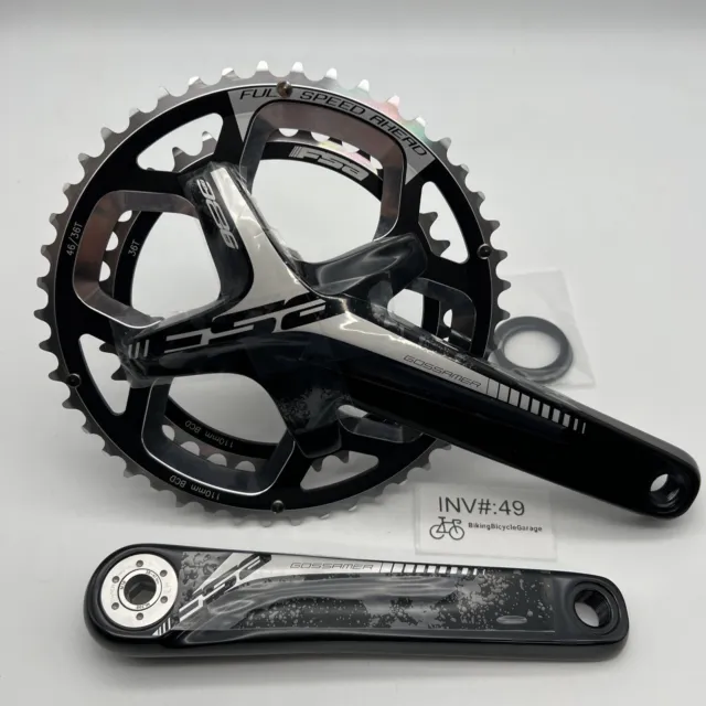 NEW FSA Gossamer Pro Compact Crankset 10/11-Speed 175mm ABS 46/36t BB386 Evo