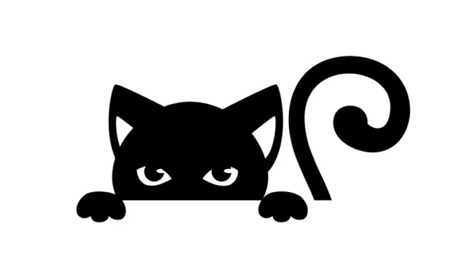 Peeking Animals - Cat Kitty Kitten Die cut Decal Vinyl Sticker Free Shipping