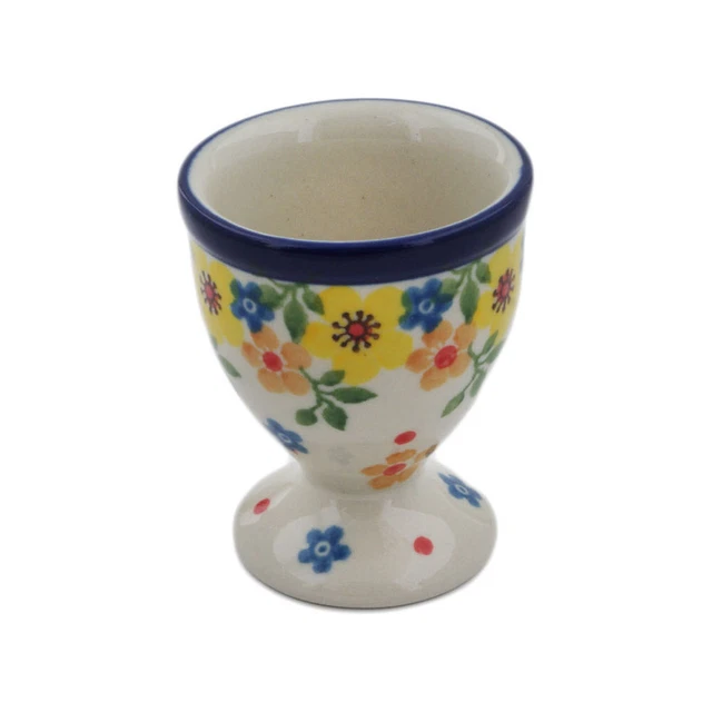 Polish Pottery Egg Holder 2" Ceramika Artystyczna Country Spring