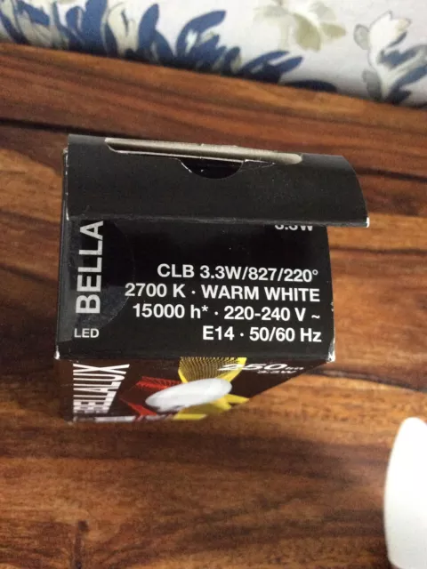 Bella Lux LED Glühbirne E14 warmweiß 2700K 3,3W 2
