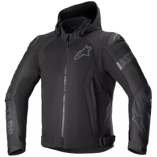 Alpinestars Zaca Air Jacke schwarz / schwarz Motorradjacke Motorrad wasserdicht