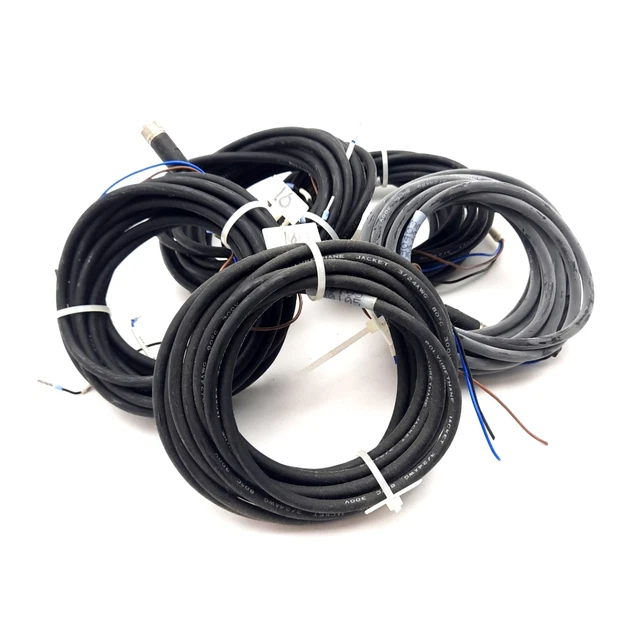 Lot of 5 3 Pin Female Auto Switch Cable 10FT In Length 300V 3/24AWG